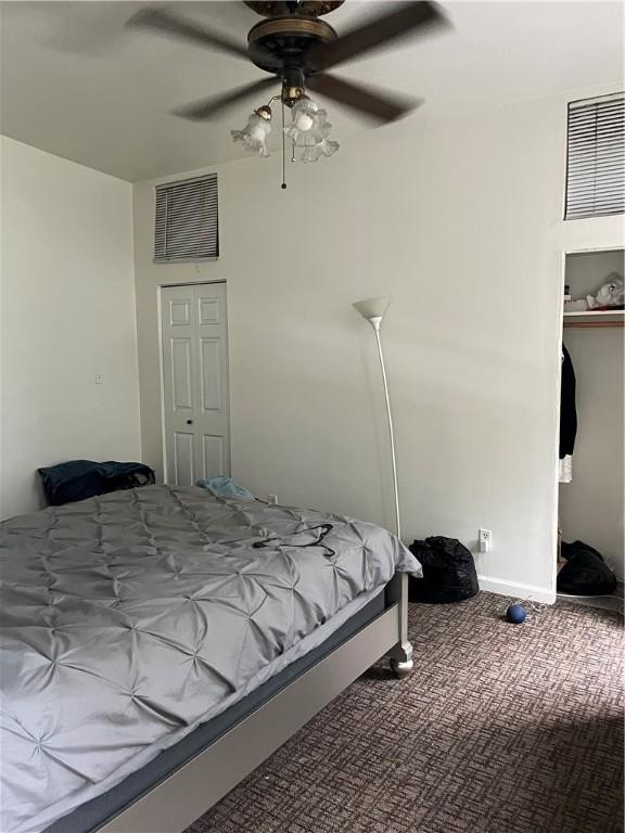 38 Rostock St, Spring Hill, PA 15212 - bedroom featuring carpet flooring, a ceiling fan, and a closet