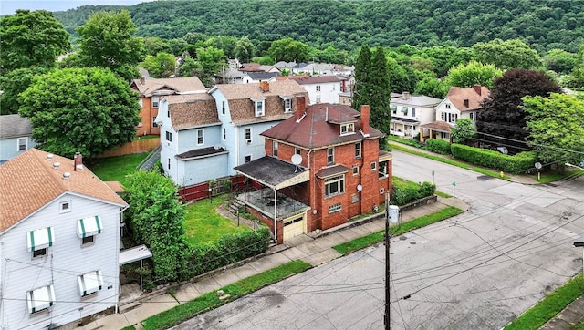 1201 3rd Ave, Beaver Falls, PA 15010 - aerial perspective of suburban area featuring a heavily wooded area