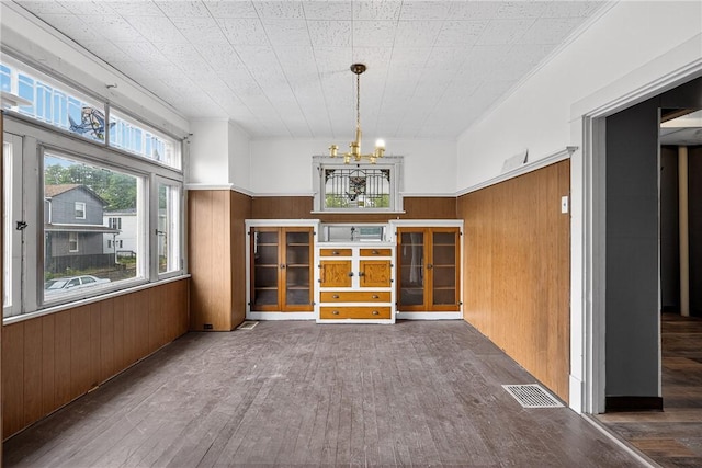 1201 3rd Ave, Beaver Falls, PA 15010 - unfurnished sunroom with a chandelier