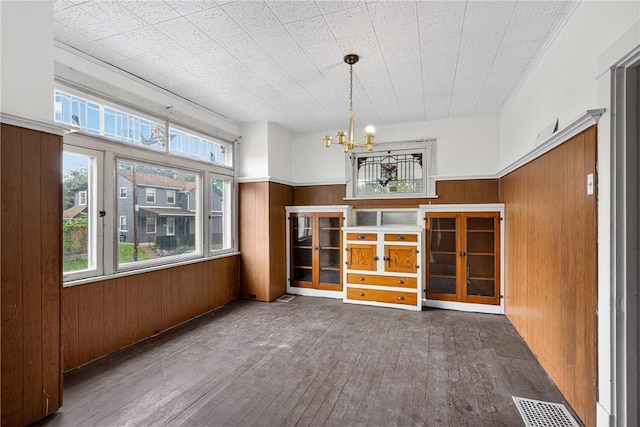 1201 3rd Ave, Beaver Falls, PA 15010 - unfurnished sunroom featuring a chandelier