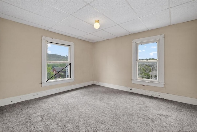 1201 3rd Ave, Beaver Falls, PA 15010 - empty room with carpet flooring and a drop ceiling
