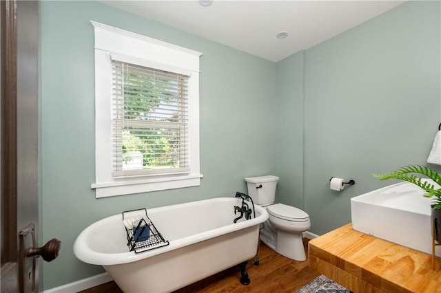 1155 French St, Sharon, PA 16146 - full bathroom with a soaking tub and wood finished floors