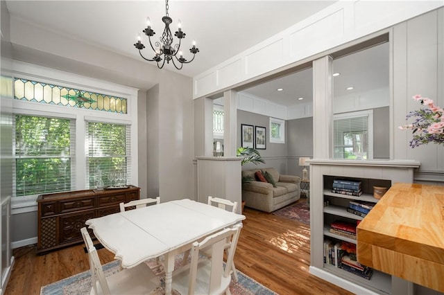 1155 French St, Sharon, PA 16146 - dining space featuring a chandelier and wood finished floors