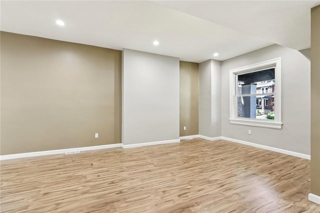 515 Peebles St, Wilkinsburg, PA 15221 - spare room with light wood finished floors and recessed lighting