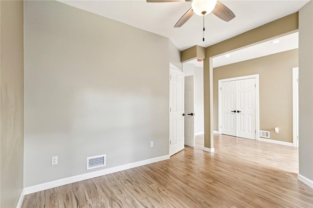 515 Peebles St, Wilkinsburg, PA 15221 - spare room with a ceiling fan and light wood finished floors