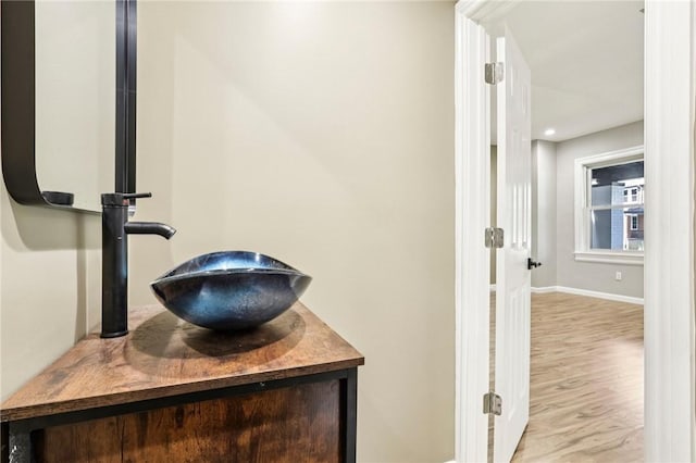 515 Peebles St, Wilkinsburg, PA 15221 - bathroom view of vanity and wood finished floors