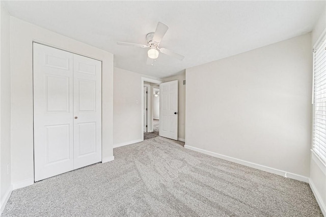 604 N 4th St, Jeannette, PA 15644 - unfurnished bedroom with carpet flooring, a closet, and a ceiling fan