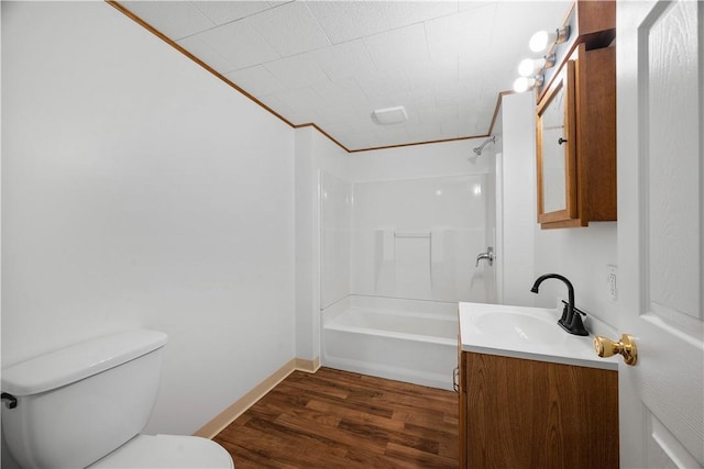 26-28 Clopper St, Sewickley Twp, PA 15637 - full bathroom with vanity, wood finished floors, and shower / bath combination