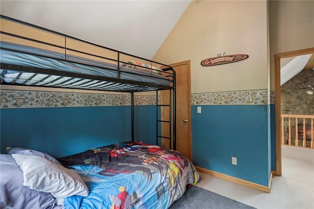 94 Troutman Rd, Pa, PA 16148 - carpeted bedroom featuring vaulted ceiling