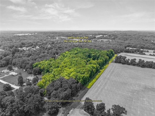 94 Troutman Rd, Pa, PA 16148 - aerial overview of property's location with property parcel outlined