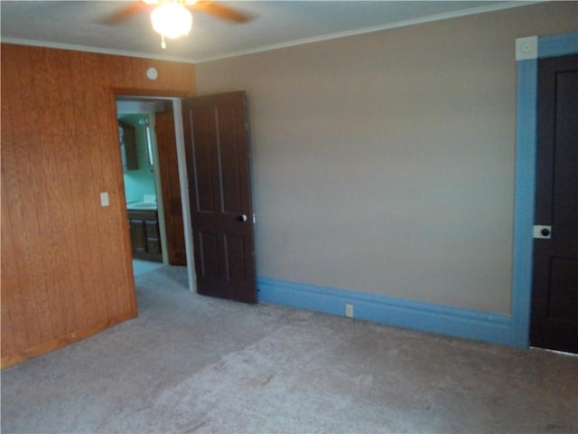 129-131 4th Ave, Scottdale, PA 15683 - carpeted empty room featuring ceiling fan and crown molding