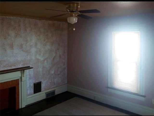 129-131 4th Ave, Scottdale, PA 15683 - unfurnished living room with ceiling fan