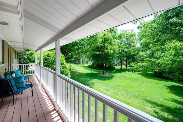 220 N Dr, Center Twp But, PA 16001 - wooden porch featuring a yard and view of scattered trees