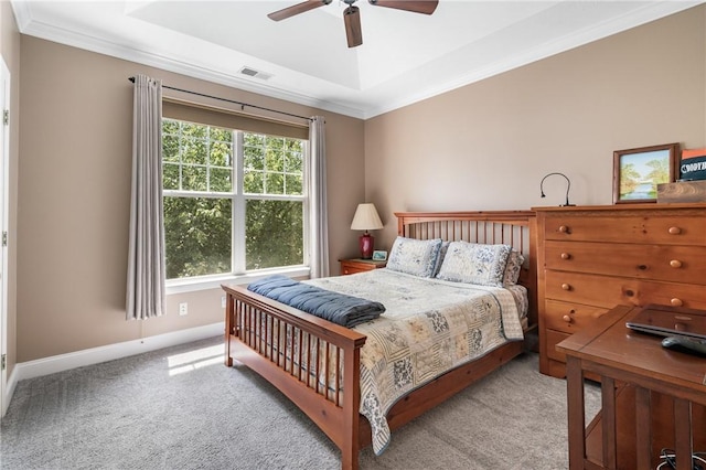 222 Adams Pointe Blvd Unit 1, Adams Twp, PA 16046 - carpeted bedroom featuring ornamental molding and a ceiling fan