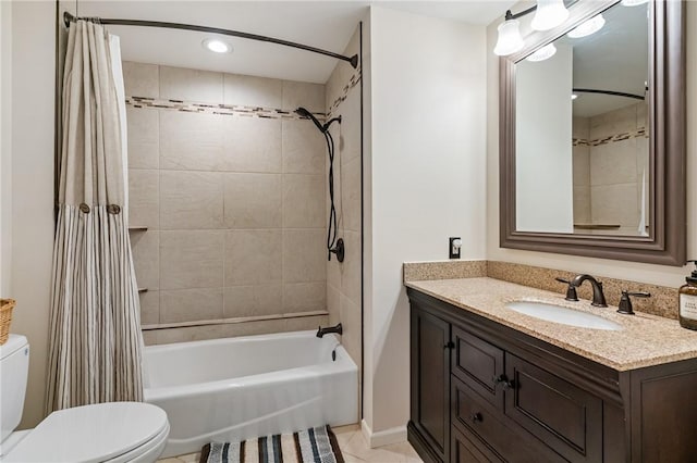 222 Adams Pointe Blvd Unit 1, Adams Twp, PA 16046 - full bathroom with vanity, shower / bath combination with curtain, and tile patterned flooring