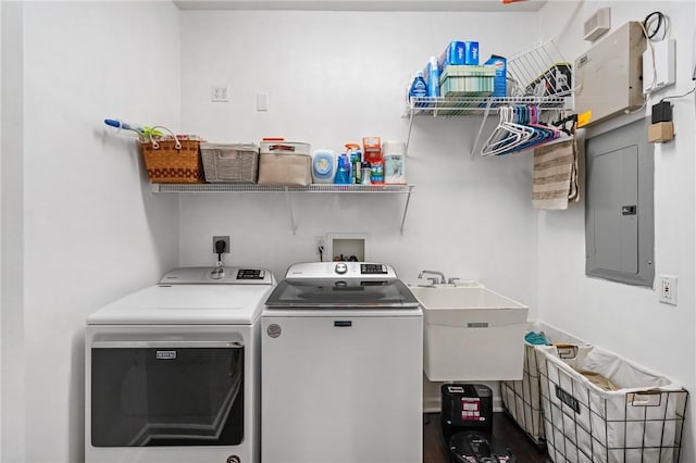 222 Adams Pointe Blvd Unit 1, Adams Twp, PA 16046 - washroom featuring washing machine and clothes dryer and electric panel