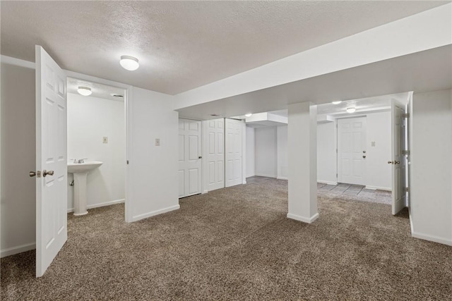 991 Diane Dr N, Versailles, PA 15137 - finished basement featuring carpet and a textured ceiling
