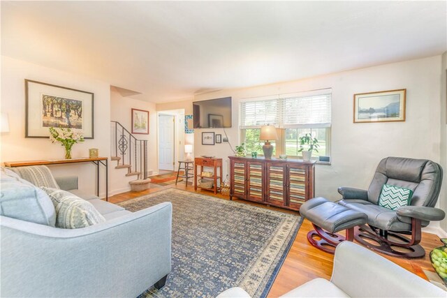 2688 Summit St, Bethel Park, PA 15102 - living area with stairway and wood finished floors
