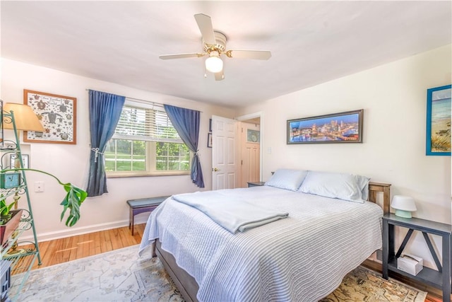 2688 Summit St, Bethel Park, PA 15102 - bedroom with wood finished floors and ceiling fan