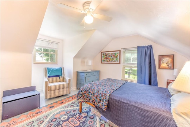2688 Summit St, Bethel Park, PA 15102 - bedroom featuring vaulted ceiling and a ceiling fan