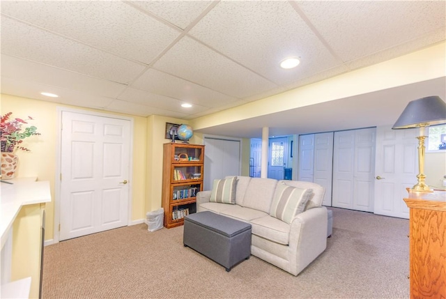 2688 Summit St, Bethel Park, PA 15102 - living area featuring carpet flooring and recessed lighting