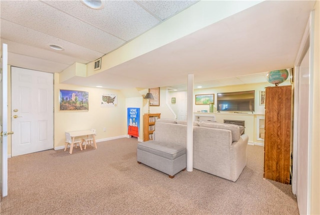 2688 Summit St, Bethel Park, PA 15102 - carpeted living room featuring baseboards