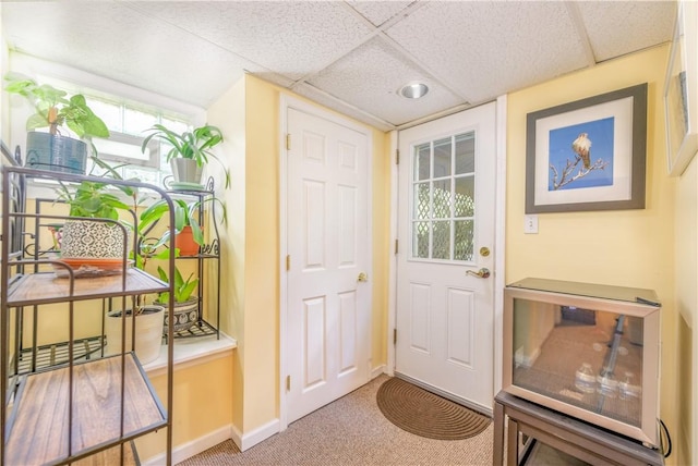 2688 Summit St, Bethel Park, PA 15102 - foyer entrance with light colored carpet and a paneled ceiling