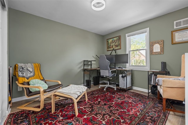 7129 Michigan Ave, Swissvale, PA 15218 - office area featuring baseboards and wood finished floors