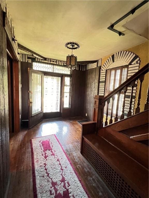 384 E End Ave, Beaver, PA 15009 - entrance foyer with hardwood / wood-style floors, healthy amount of natural light, and a chandelier
