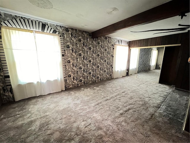384 E End Ave, Beaver, PA 15009 - carpeted empty room with beamed ceiling