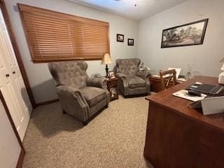 2355 School St, Mount Pleasant Twp Wml, PA 15666 - office area featuring carpet floors and a ceiling fan