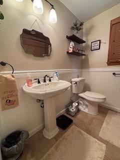 2355 School St, Mount Pleasant Twp Wml, PA 15666 - bathroom with toilet and tile patterned flooring