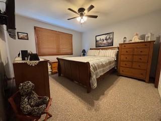 2355 School St, Mount Pleasant Twp Wml, PA 15666 - bedroom featuring light colored carpet and ceiling fan