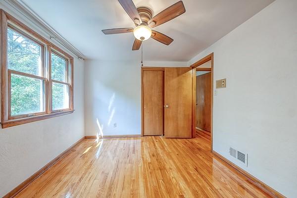 4517 W Brightview Ave, Whitehall, PA 15227 - unfurnished bedroom featuring light wood-type flooring, a ceiling fan, and a closet