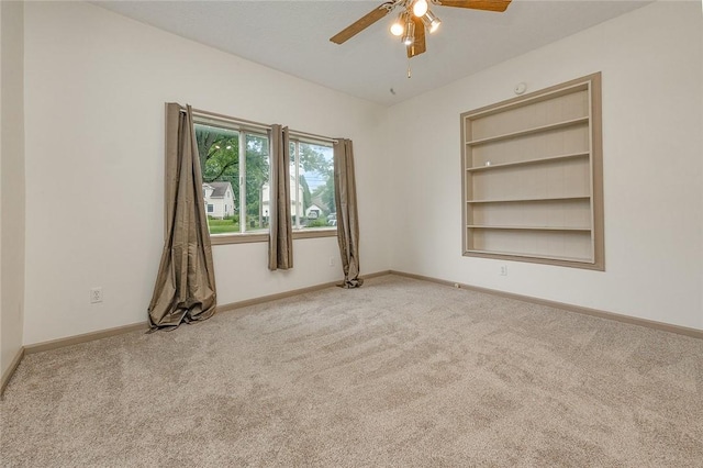 407 Hill St, Grove City Boro, PA 16127 - carpeted spare room with a ceiling fan and built in features