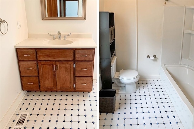 407 Hill St, Grove City Boro, PA 16127 - bathroom featuring vanity and tile patterned flooring