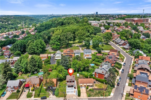 404 Ariston Ave, Carrick, PA 15210 - aerial overview of property's location with nearby suburban area