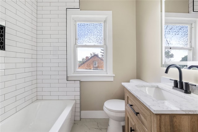 404 Ariston Ave, Carrick, PA 15210 - bathroom featuring marble finish flooring and vanity