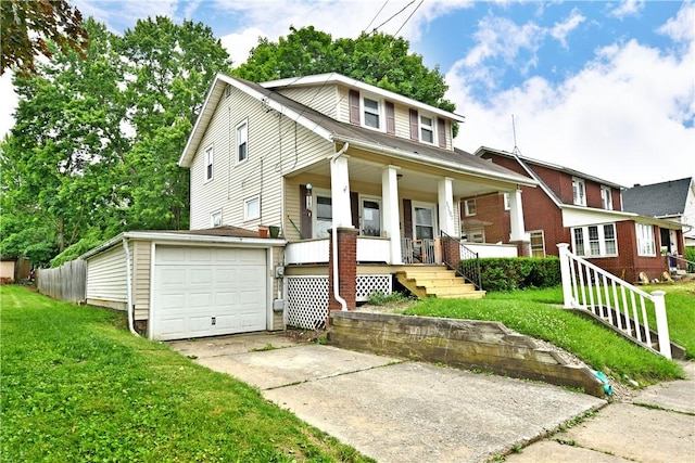 1107 W Ridge Ave, Sharpsville, PA 16150 - bungalow-style house with driveway, a porch, and a front yard