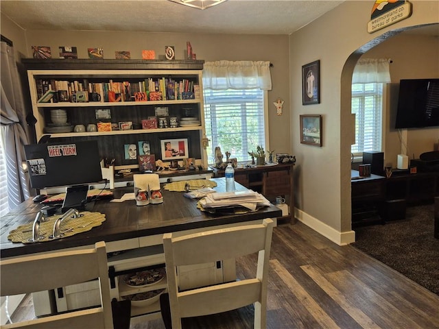 414 Sloan Ave, Jeannette, PA 15644 - office with arched walkways, wood finished floors, and plenty of natural light
