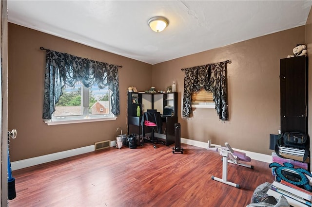 615 School St, West Mifflin, PA 15122 - exercise room featuring wood finished floors and baseboards