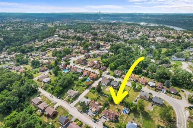 615 School St, West Mifflin, PA 15122 - aerial overview of property's location with nearby suburban area