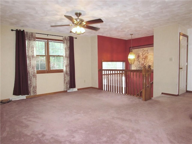 3853 Grist Mill Ln, Murrysville, PA 15668 - carpeted empty room featuring baseboards and a ceiling fan
