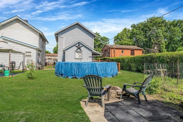 101 7th St, Monongahela City, PA 15063 - view of green lawn featuring a fire pit