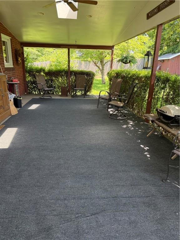 2801 7th Street Rd, Lower Burrell, PA 15068 - view of patio / terrace with a ceiling fan