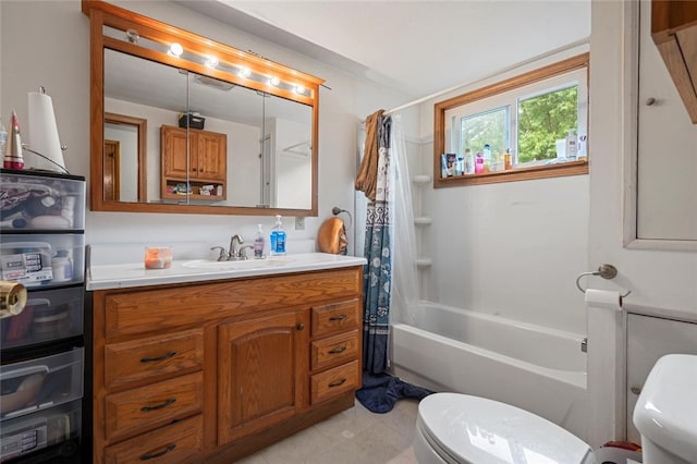 1090-94 N Darby Rd, Hermitage, PA 16148 - bathroom featuring vanity, shower / tub combo with curtain, and tile patterned flooring