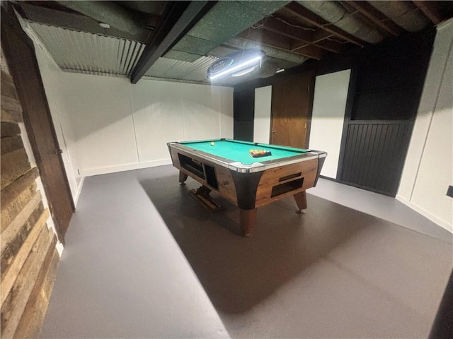 26 Mount View Dr, Burgettstown Boro, PA 15021 - playroom with billiards and finished concrete floors
