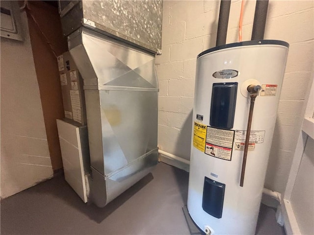 26 Mount View Dr, Burgettstown Boro, PA 15021 - utility room with water heater and heating unit