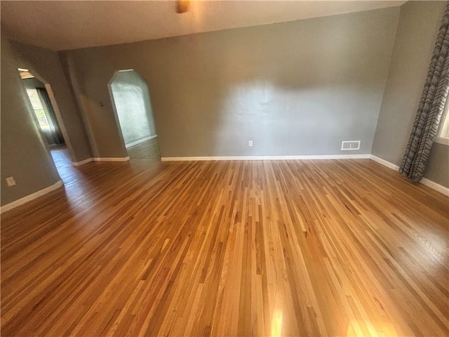26 Mount View Dr, Burgettstown Boro, PA 15021 - unfurnished room with wood finished floors and arched walkways