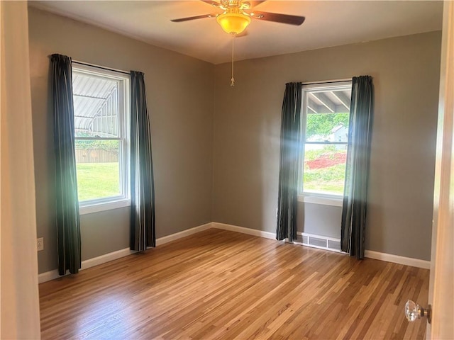 26 Mount View Dr, Burgettstown Boro, PA 15021 - unfurnished room with light wood finished floors, healthy amount of natural light, and ceiling fan